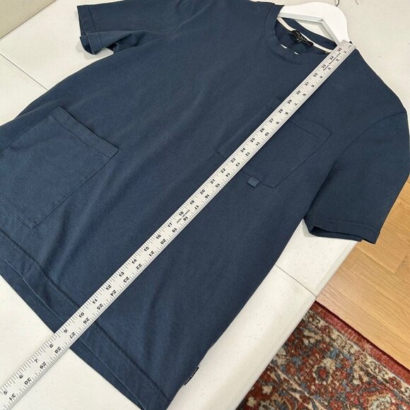 Ted Baker Mens T-Shirt 3 Blue Famtime Multi Pocket Crewneck Basic Travel Lounge - Picture 10 of 10